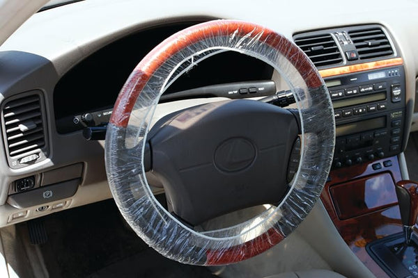 Red Steering Wheel Cover for Automobiles - Double Elastic Fit