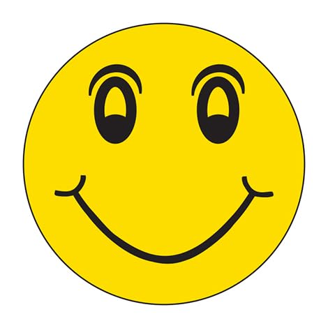 Smiley Happy Face Window Stickers - Vibrant Yellow Smile Design - Durable, Weatherproof Vinyl with Easy On/Off Adhesive - Back Slit for Seamless Installation - 6" × 6"