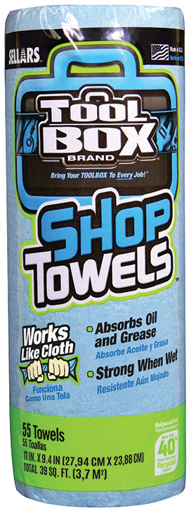 Shop Towels – Disposable, 11" × 9.4", 55 Sheets Per Roll, Ideal for Automotive Service Centers & Body Shop Departments