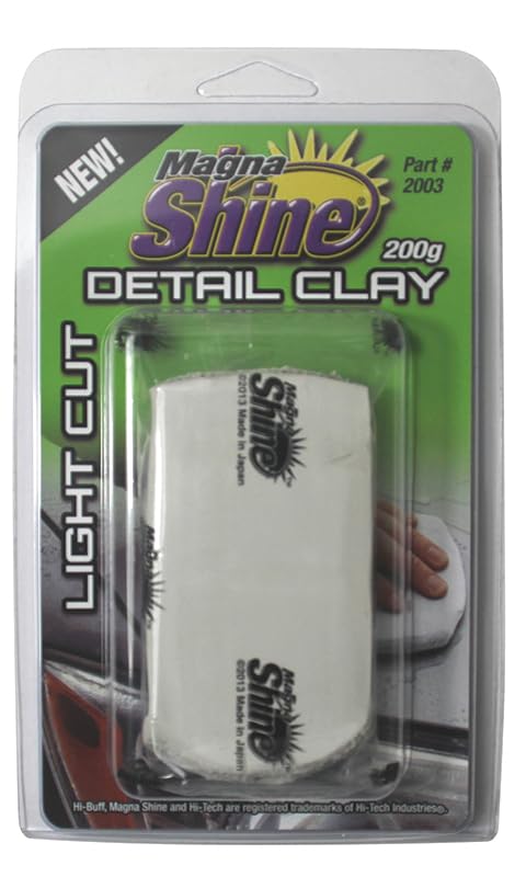 Magna Shine Clay Bar for Automotive Paint Restoration - Safely Removes Paint Over-Spray & Industrial Fallout - Available in Light or Medium Cut Options - 200g/Bar for Professional-Grade Results