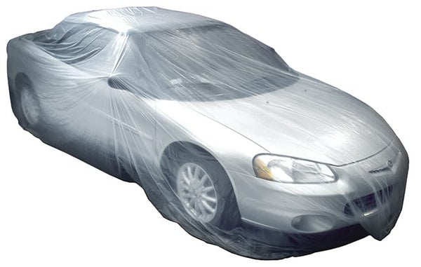 Premium Multi-Layer Car Covers for Auto Dealerships – Heavy-Duty Dust & Overspray Protection – Weather-Resistant Body Shop Car Covers – 25' × 6' 10" with Elastic Hem & Tie-Down Straps