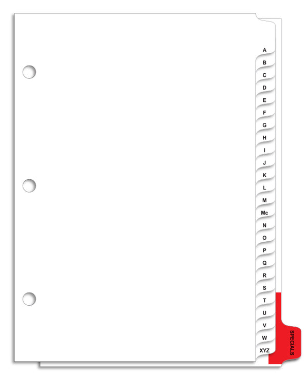 Professional Alphabet Divider Color-Coded Set - A to Z with MC and Special Characters: Enhance Document Management in Automotive Workshops, Office