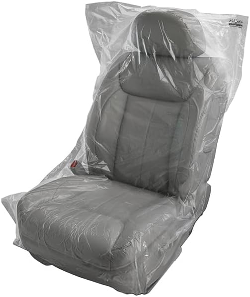 Premium 0.7 Mil Motor Vehicle Seat Covers – 2-Layer Anti-Slip Protective Automotive Seat Covers (52" L x 32" W) – Durable Tear-Resistant Car, Truck & SUV Seat Protectors – Bulk Roll/Box Packaging