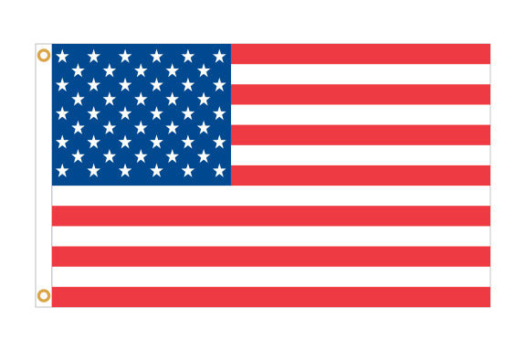 American Flag for Automotive Display – Premium Nylon or Economy Ultra-Knit Printed Flags – Multiple Sizes Available (5'×3', 6'×4', 8'×5') – 2 Brass Grommets – Made in USA