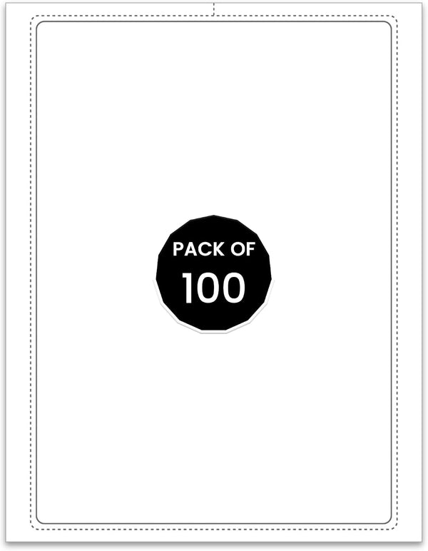 Interior Style Blank Addendum Window Stickers – 8.5" x 11" Self-Adhesive Laser Printable Dealer Window Labels, Fade-Resistant, Multiple Styles, Pack of 100 & 200
