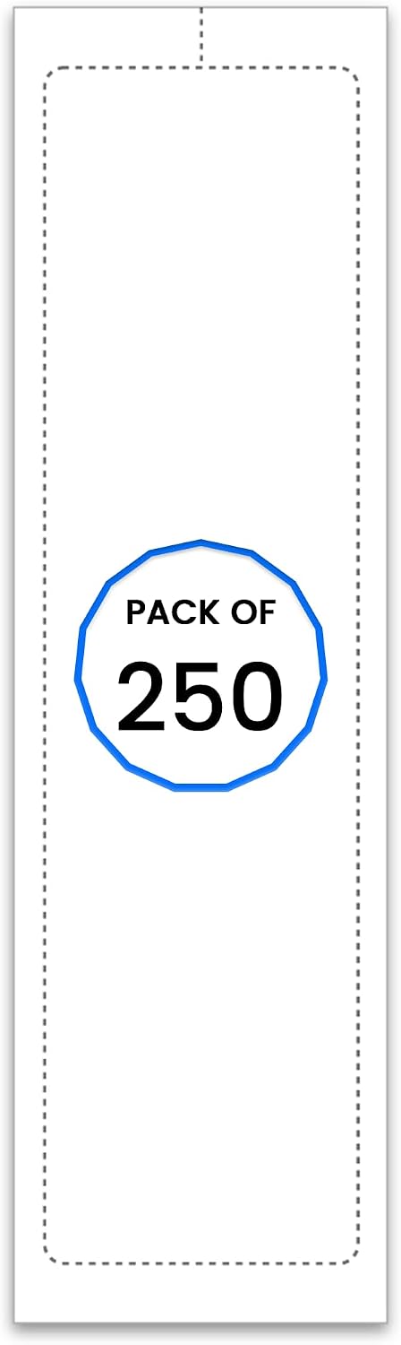Blank Addendum Stickers for Car Dealerships – Fade-Resistant Self-Adhesive Window Decals, Heavy White Stock with Peel-Away Border, Laser Printer Compatible - Multiple Size Available