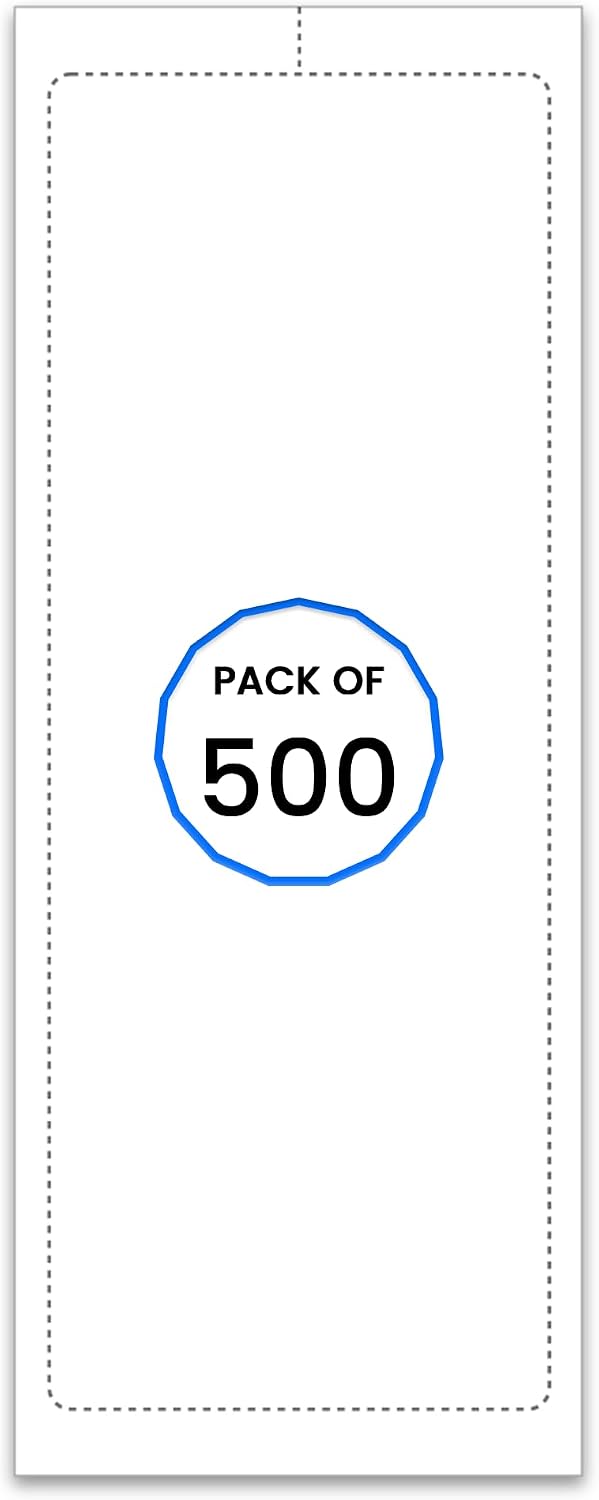 Blank Addendum Stickers for Car Dealerships – Fade-Resistant Self-Adhesive Window Decals, Heavy White Stock with Peel-Away Border, Laser Printer Compatible - Multiple Size Available