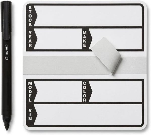 Poly Stock Windshield Stickers – 2-7/8" x 3" Car Dealership Inventory Labels, Face-Adhesive Vinyl Vehicle Stock Year Make Decals, Auto Lot Tags, Pack of 250, 500 & 1250