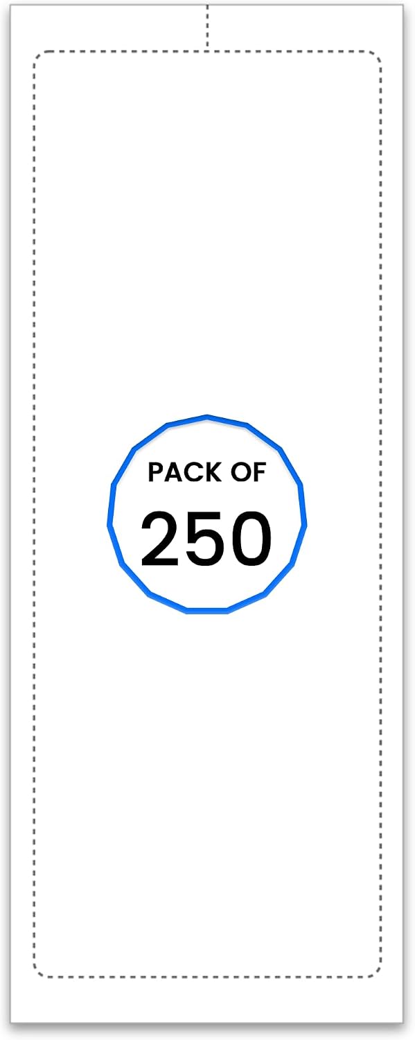 Blank Addendum Stickers for Car Dealerships – Fade-Resistant Self-Adhesive Window Decals, Heavy White Stock with Peel-Away Border, Laser Printer Compatible - Multiple Size Available