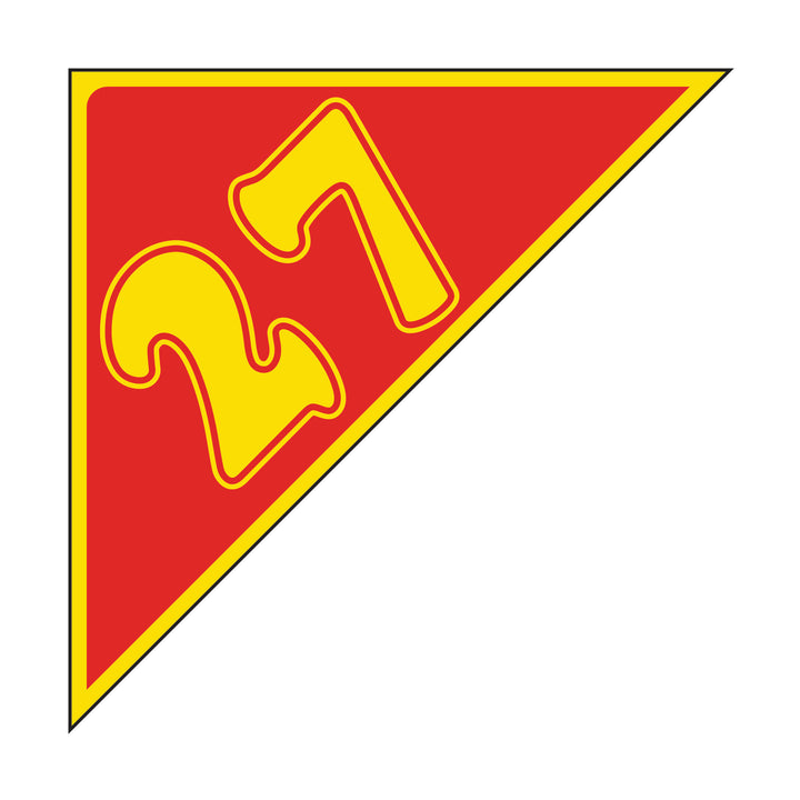 Yellow on Red Year Angle Window Stickers - Durable, Weatherproof Vinyl with Easy On/Off Adhesive - Back Slit for Seamless Installation - 11"× 11"