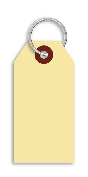 2-3/4" × 1-3/8" Heavy-Duty Manila Key Tags - 10-Point Manila Stock for Tagging Keys or Attaching to Parts and Supplies - Reinforced Hole to Hold Ring