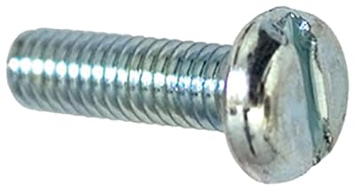 Slotted Pan Head License Plate Screws - 6mm × 20mm Zinc Plated - Durable Rust-Resistant Universal Fit Screws for Car Dealerships - Bulk Pack of 100
