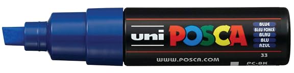Posca Paint Windshield Markers (PC-85F) - Small 1/4" Tip Waterproof, Quick-Drying, and Fade-Resistant Paint Pens - Non-Toxic and Odorless Markers for Car Windows and Windshields