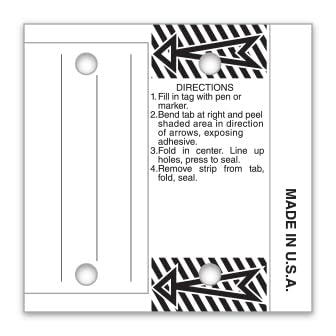 Multi-Use Tags with Rings for Versatile Labeling Solution - 3" x 3" Foldable to 1-1/4" x 3" - Durable Tag Labels for Easy Organization and Identification