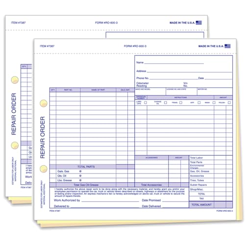auto repair work order