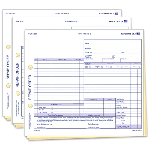 auto repair work order