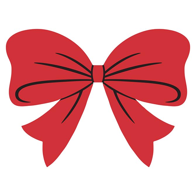 red bow stickers
