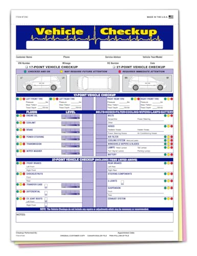 generic vehicle inspection form