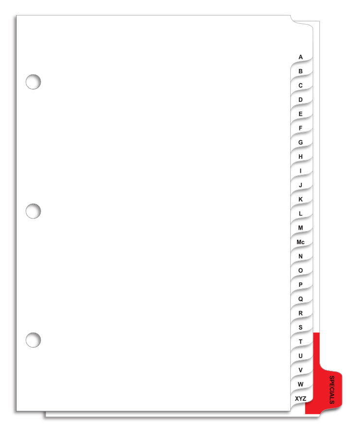 alphabet divider