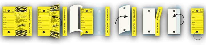 self laminating key tags