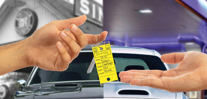 self laminating key tags