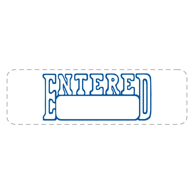 entered self inking stamp
