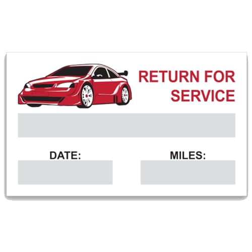 static cling oil change reminder stickers