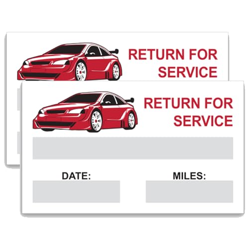 static cling oil change reminder stickers