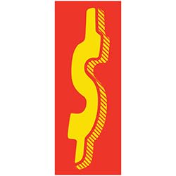 Number Window Stickers - Red & Yellow Car Dealer Number Stickers - Durable, Weatherproof Vinyl with Easy On/Off Adhesive - Back Slit for Seamless Installation - 11-1/2"