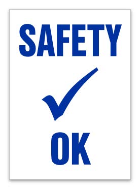 Safety/Smog Check OK Inspection Sticker - Stock Reminder Sheet Labels (Box) - 2-1/2" × 3-1/2" Static Cling Labels for Auto Dealerships and Service Centers - Face Stick White Material - 100/Pack