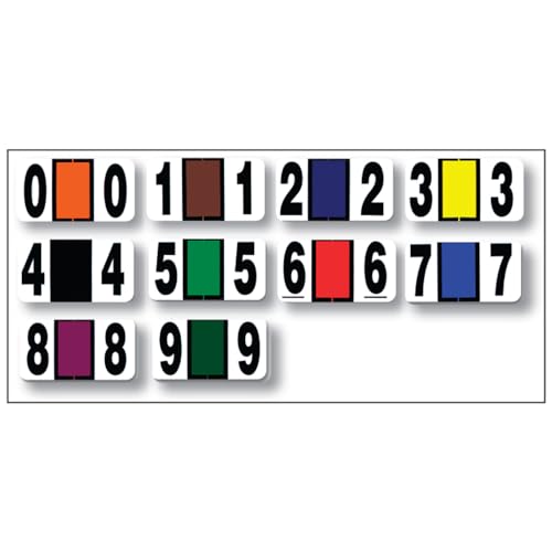 File Right Number Labels (Ringbook Set) - Self-Adhesive for Easy Application - Perfect for Automotive Inventory and Office Files