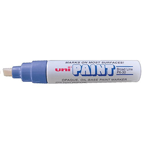 Uni Paint Opaque Oil-Based Paint Marker - Broad Line PX-30 1/4" Tip Marker - Fade, Water, and Abrasive Resistant - Suitable for Glass, Metal, Rubber, Plastic & Wood