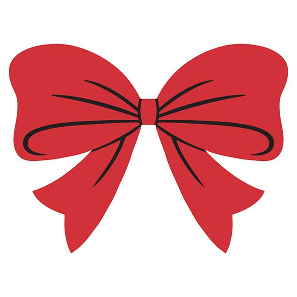 Holiday Bow Window Stickers - Vibrant Red Festive Holiday Stickers - Durable, Weatherproof Vinyl with Easy On/Off Adhesive - Back Slit for Seamless Installation - 14" x 10-5/8"