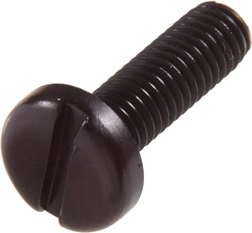 Black Nylon License Plate Screw - M6 Diameter, 1.0mm Thread Pitch, 20mm Length - Corrosion-Resistant Screw with Versatile Compatibility - Easy Installation with Standard Fastener - Pack of 15