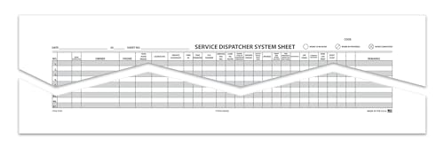 Padded Route Sheets for Automotive Repair Tracking - Large 22" x 17" Size 50# White Paper Pad - 47 Lines/Sheet (Black Print) for Daily Progress Monitoring and Record-Keeping