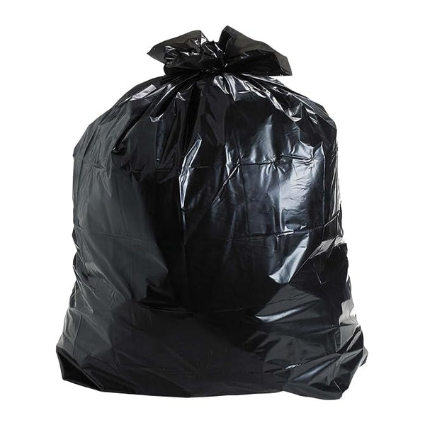 Heavy Duty Black Industrial Trash Bags - 38" x 58" Size 55-60 Gallon Capacity - 3-Ply Construction, 1.5 mil Thickness, Puncture Resistant - 45% Post-Consumer Recyclable Material (100 Bags/Pack)